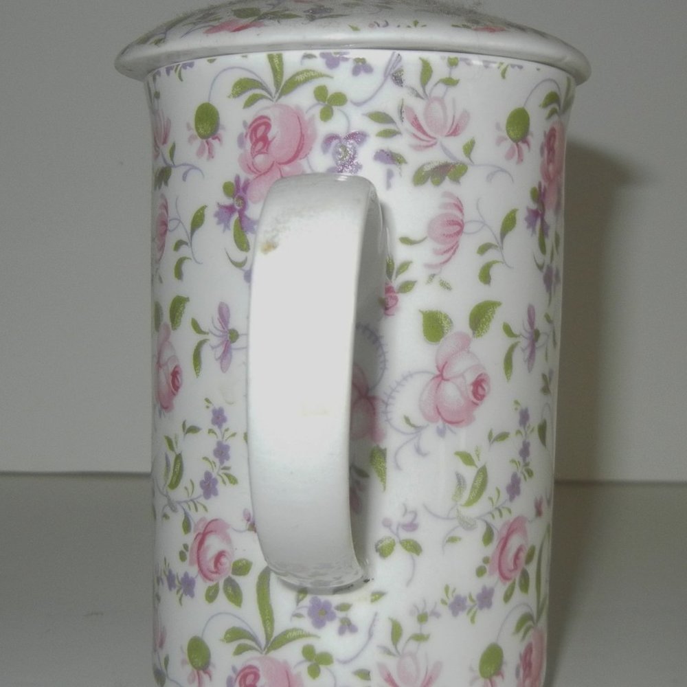 Fine bone china Tea service, rose chintz 8 pc set - Picture 8 of 13